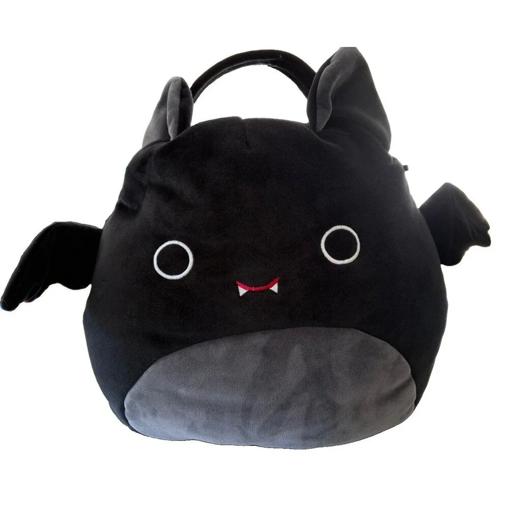 Squishmallows 16” Emily Black Bat Halloween Squad Plush Treat Bag Tote